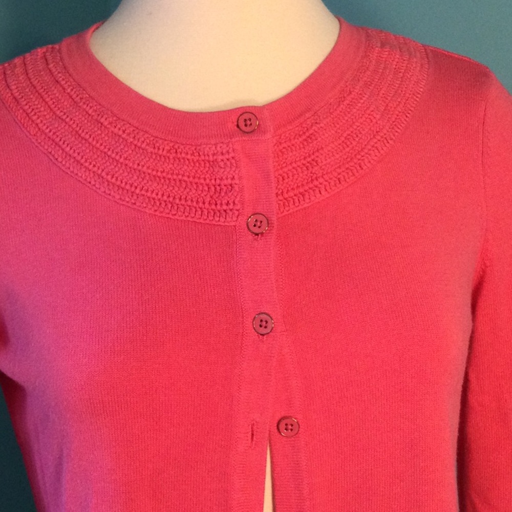 Talbots Petite Coral Cardigan